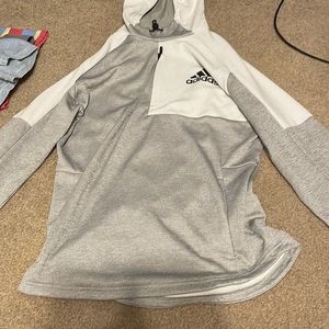 Mens gray adidas hoodie